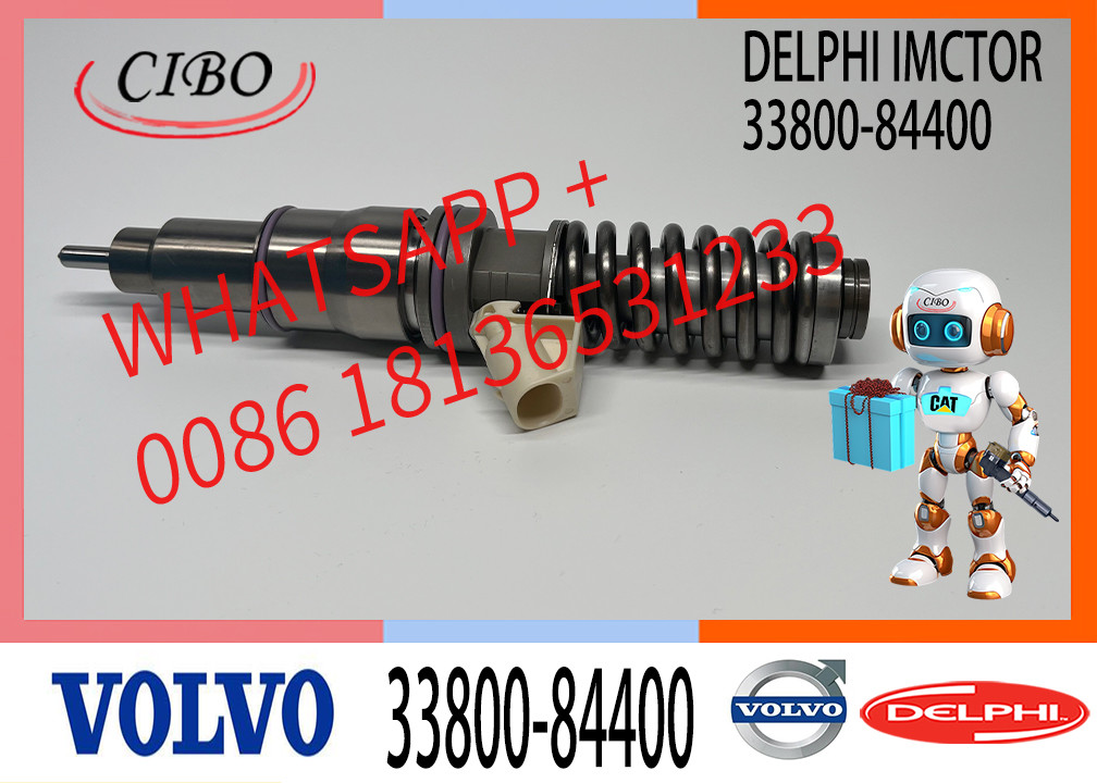 Excavator Engine Parts Diesel Fuel Injector 33800 84400 33800-84400 BEBE4C09001 For VOL-VO Hyundai E1