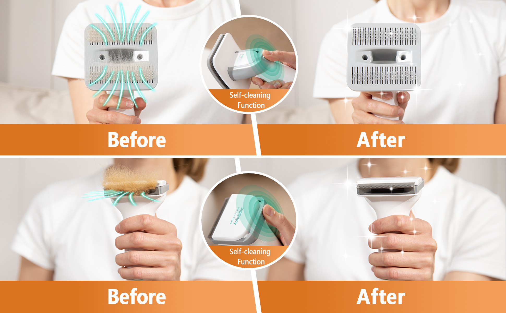Pet Cat Clipper Shedding Brush Grooming Kit and Vacuum Pet Grooming Products Mental ABS