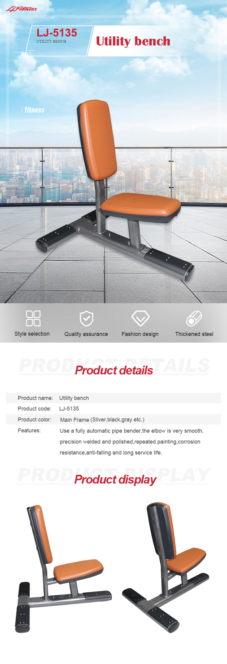 ISO Commercial Grade Gym Equipment Mold Cushion Dumbbell Bench Weights Machine