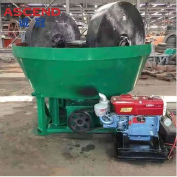 1200 1100 Models 200 300kg Per Hour Water Wet Pan Mills With Gearbox Spare Parts For Gold Selecting In Ghana Sudan Kenya