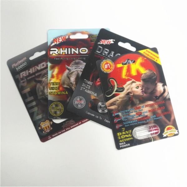 Rhino Pill Capsule Blister Packaging Cards Display Box Male Sexual Performance