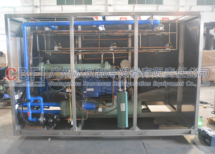 Freon Gas System Cube Shaped Ice Making Machines Bock / / Copeland Compressor