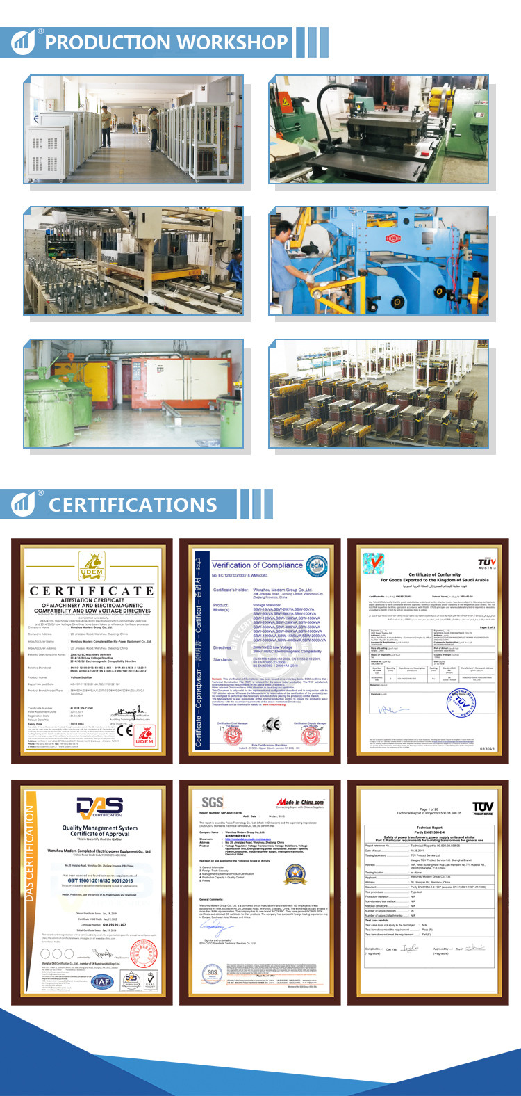 5000kva Automatic Voltage Stabilizer H Class Insulation