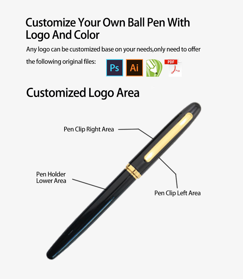 Black Creative Stationery Soft Tip Calligraphy Brush Pen Signature Pen For Gift