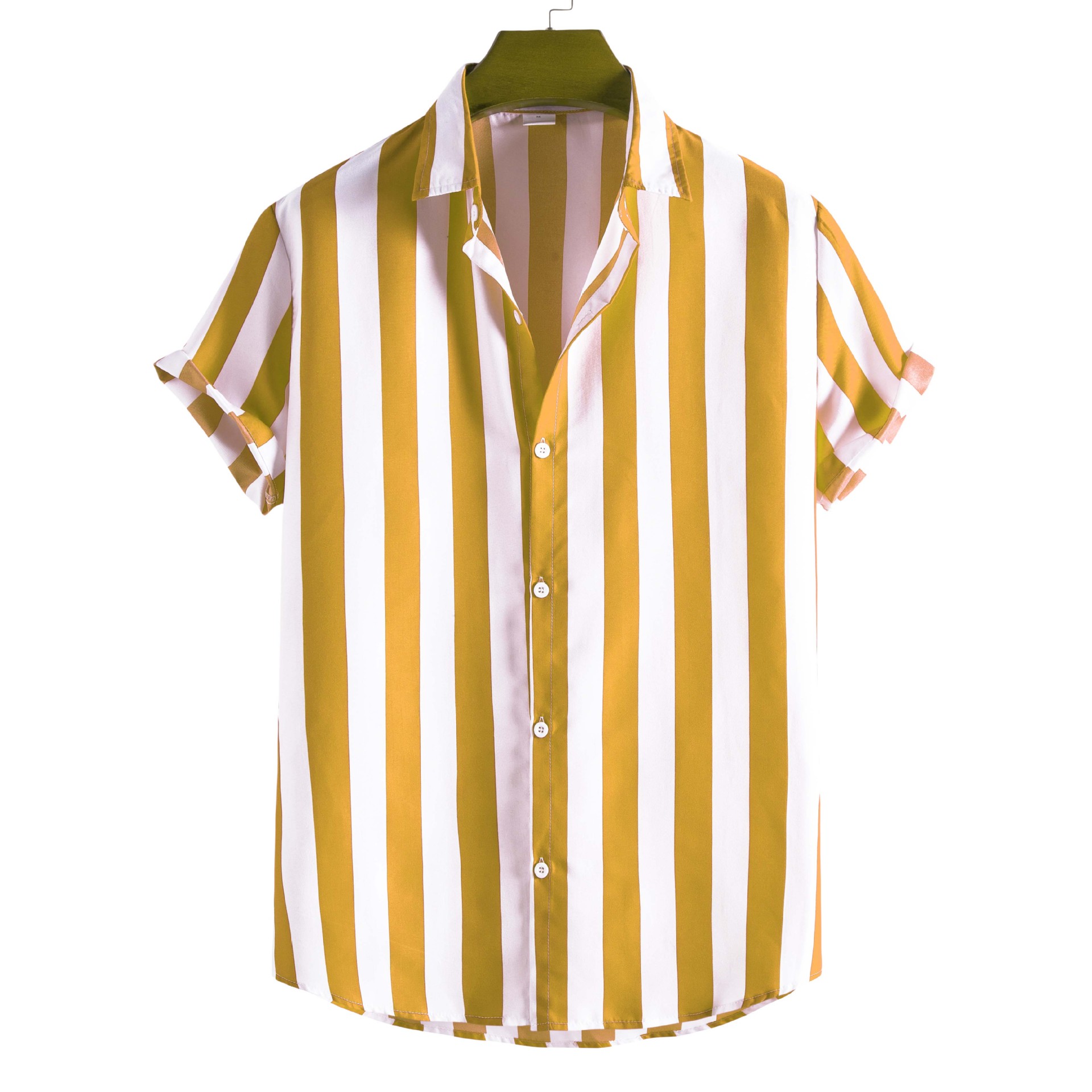 Summer Men's Short Sleeve Shirt in Nonwoven Fabric for Plus Size Men's Clothing