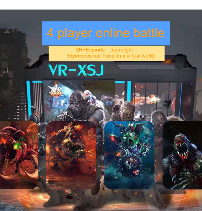 Indoor 9d Virtual Reality Machine Multiplayer Amusement Park Game Console