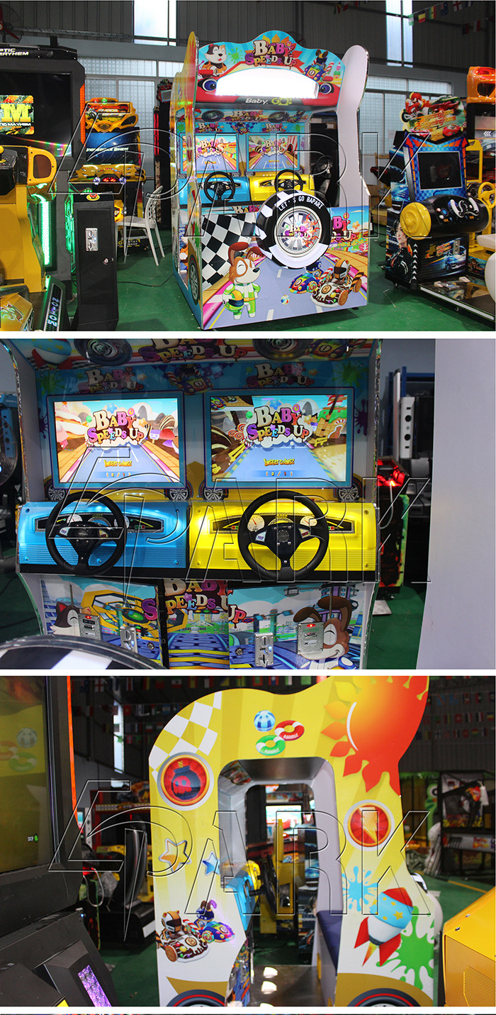 Kids 2 Players Ticket Redemption Racing Car Video Simulator