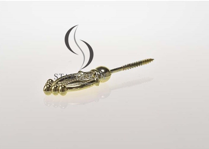 Golden Hard Plastic Coffin Screws Funeral Accessories Lightweight And Durable PS04